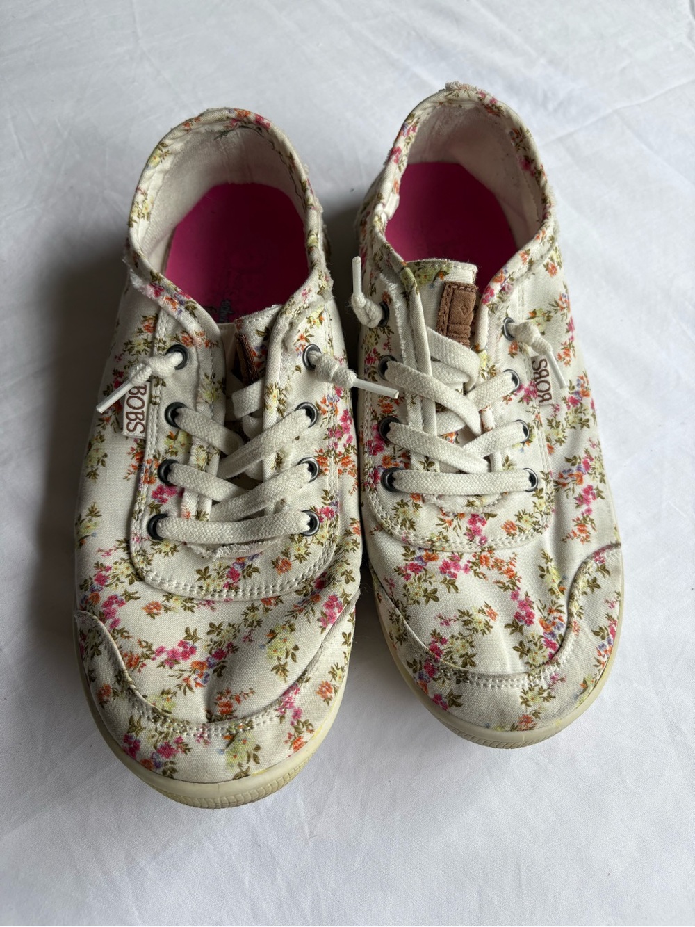 Skechers BOBS B Cute Floral Kiss Canvas Slip On Sneakers